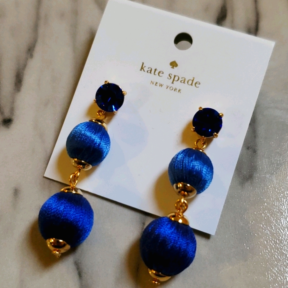 Kate Spade Blue Statement Earrings